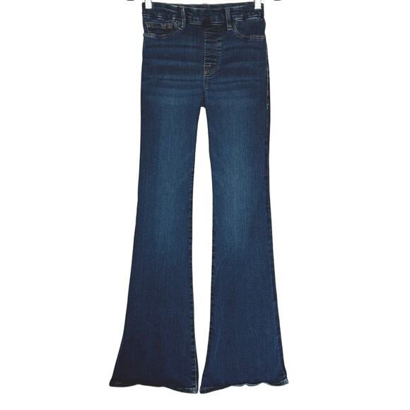 Good American Power Stretch Pull On Flare Denim Jeans Women’s Size M Indigo491 - Picture 4 of 10